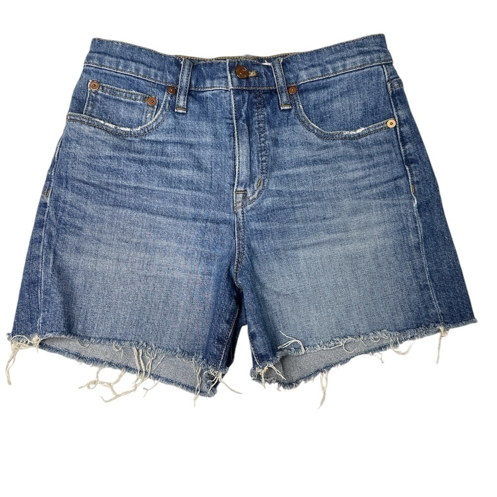 Madewell Women’s Raw Hem High Rise Denim Short Size 25